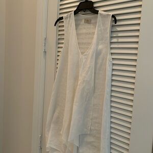 100% Capri White Linen Dress